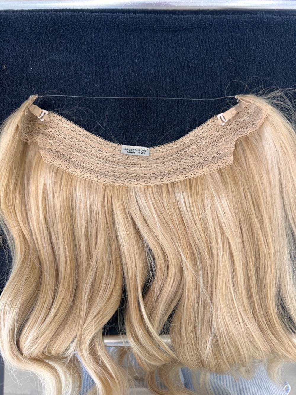 Halocouture Warm Blonde with highlights Halo Hairpiece - Picture 4 of 5